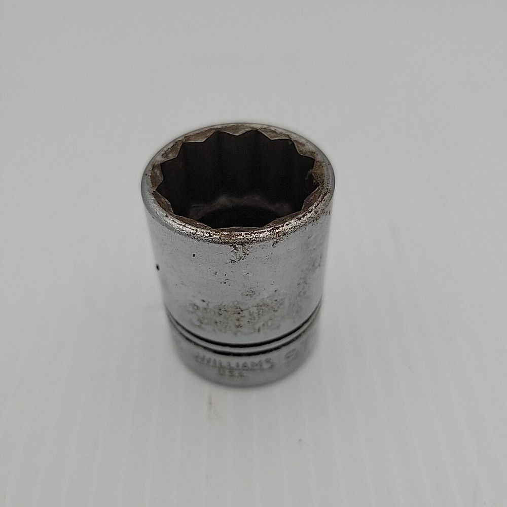 Williams Tools 15/16" SAE Shallow Socket  12 point 1/2" Drive ST-1230 USA